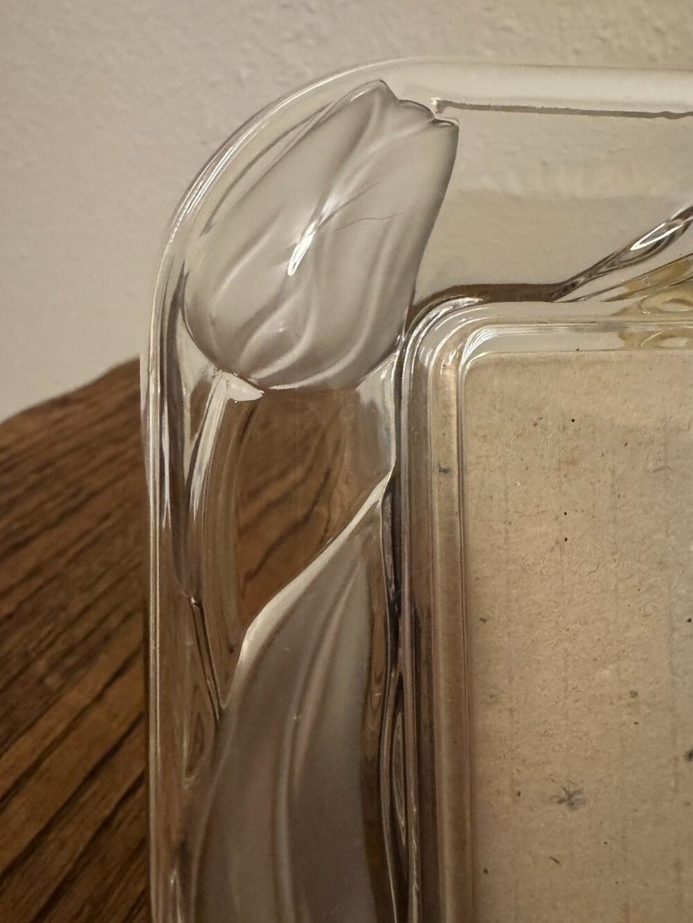 Mikasa Crystal Photo Frame Frosted Tulip Design Vintage - Picture 4 of 8